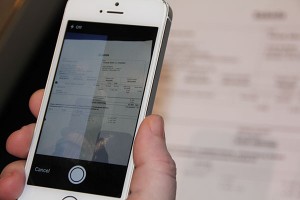 Számla szkennelése iPhone-nal